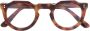 Lesca round tortoiseshell glasses Bruin - Thumbnail 1
