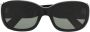 Lesca Yves 21 zonnebril met rechthoekig montuur Zwart - Thumbnail 1