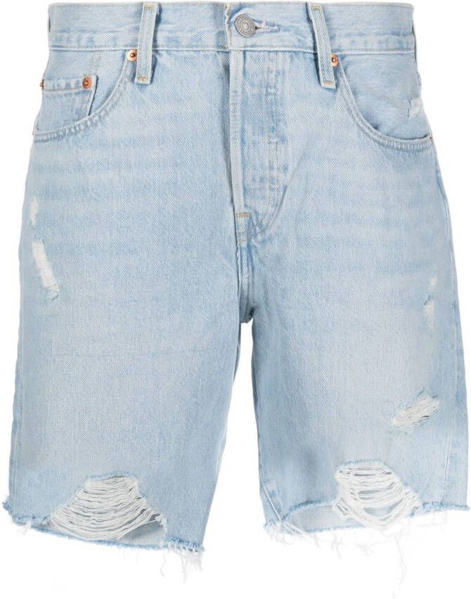 Levi's 501 denim shorts Blauw