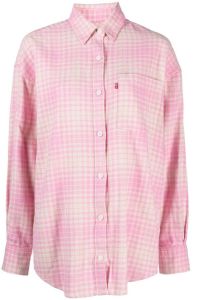 Levi's Geruite blouse Roze