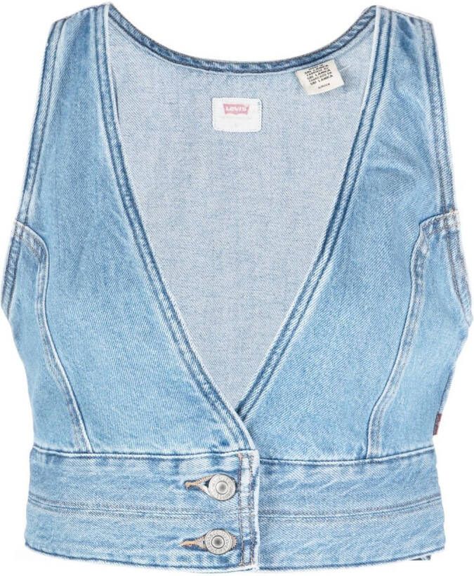 Levi's Mouwloze top Blauw