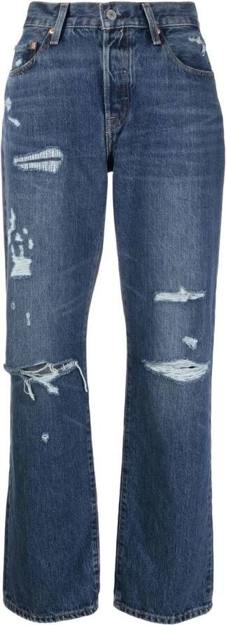 Levi's Gescheurde jeans Blauw
