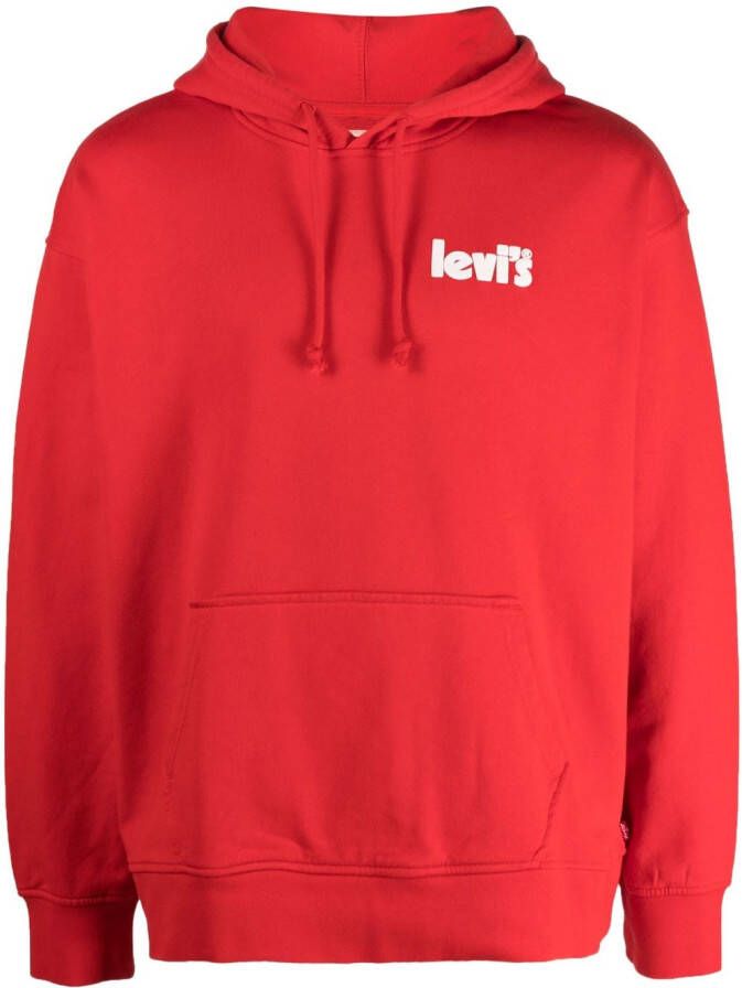 Levi's Hoodie met logoprint Rood