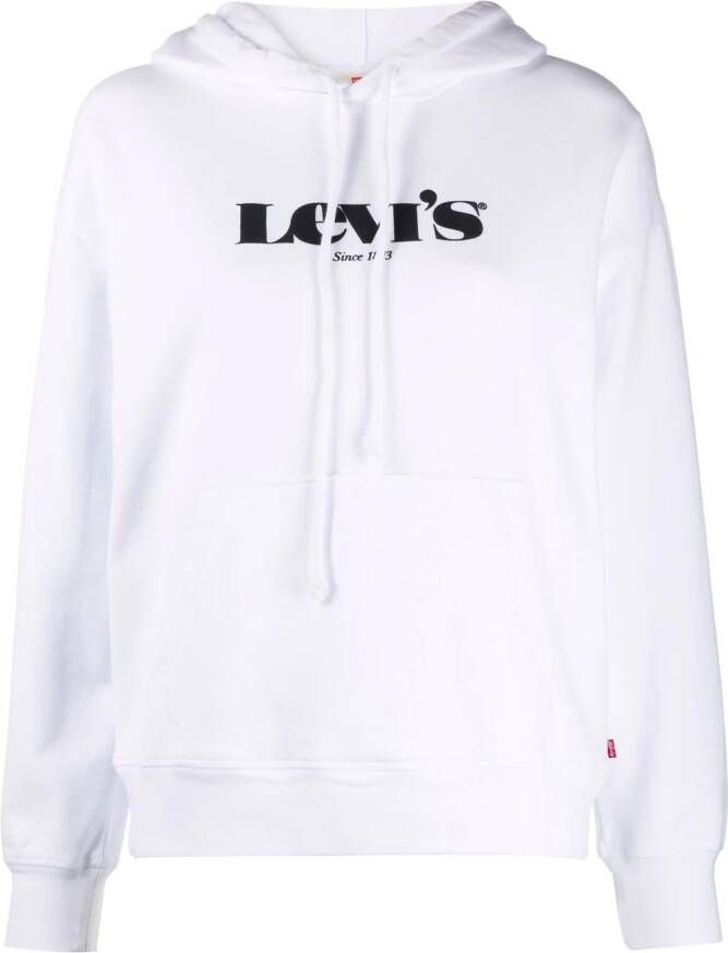 Levi's Hoodie met logoprint Wit