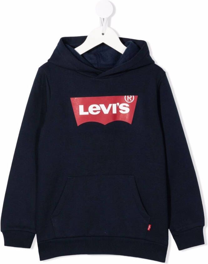 Levi's Kids Hoodie met logoprint Blauw