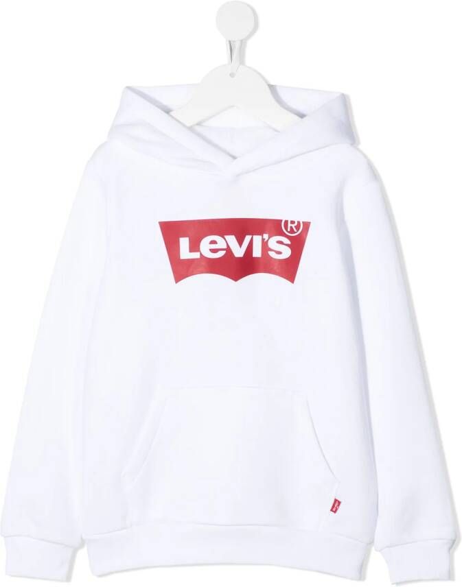 Levi's Kids Hoodie met logoprint Wit