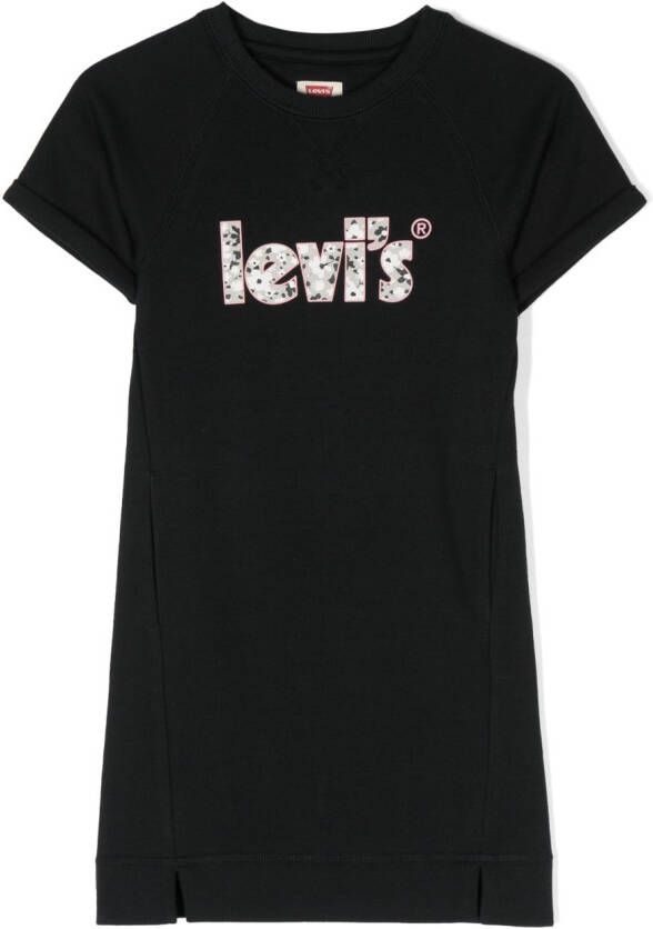 Levi's Kids T-shirtjurk met logoprint Zwart