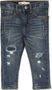 Levi's Kids Jeans met gescheurd detail Blauw