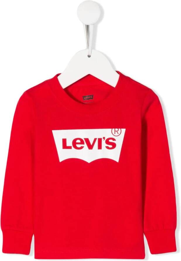 Levi's Kids Sweater met logoprint Rood