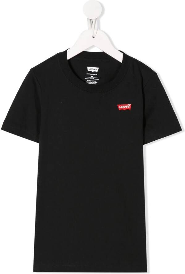 Levi's Kids T-shirt met geborduurd logo Zwart