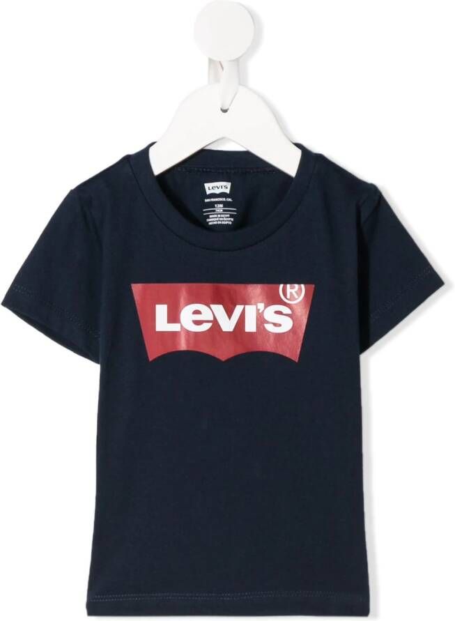 Levi's Kids T-shirt met logoprint Blauw
