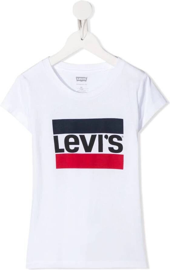 Levi's Kids T-shirt met logoprint Wit