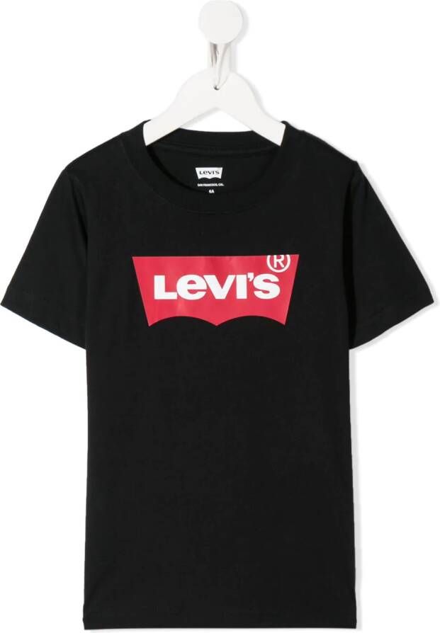 Levi's Kids T-shirt met logoprint Zwart