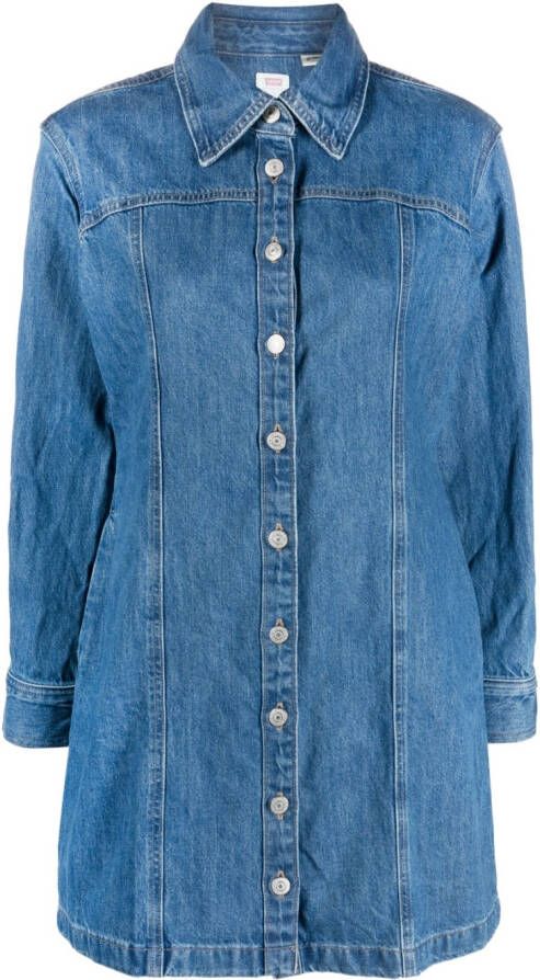 Levi's Button-up mini-jurk Blauw
