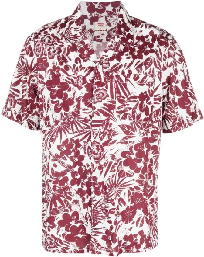 Levi's Overhemd met bloe print Rood