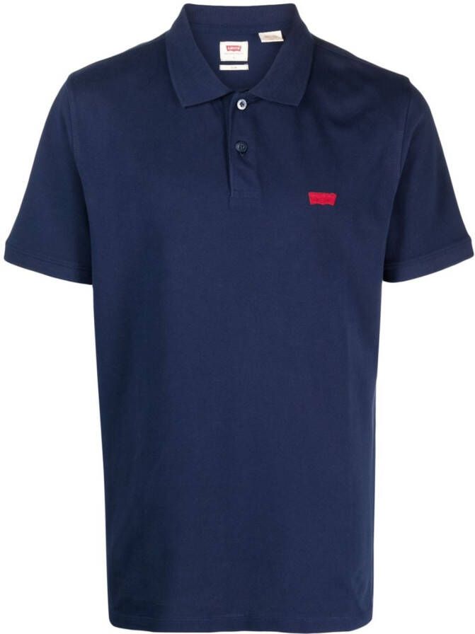 Levi's Poloshirt met geborduurd logo Blauw