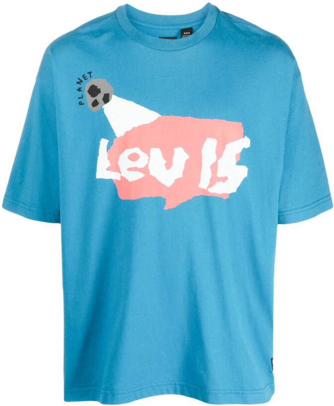 Levi's T-shirt met logoprint Blauw