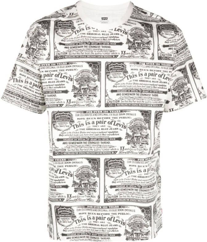 Levi's T-shirt met print Wit
