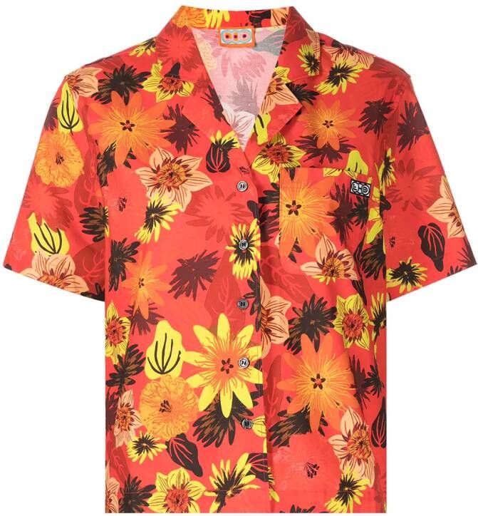 Lhd Blouse met bloemenprint Oranje