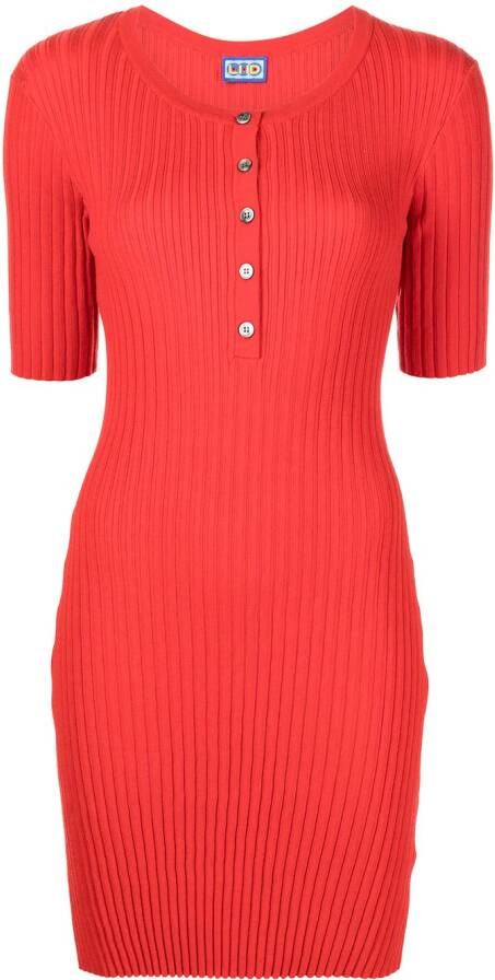 Lhd Gebreide jurk Rood