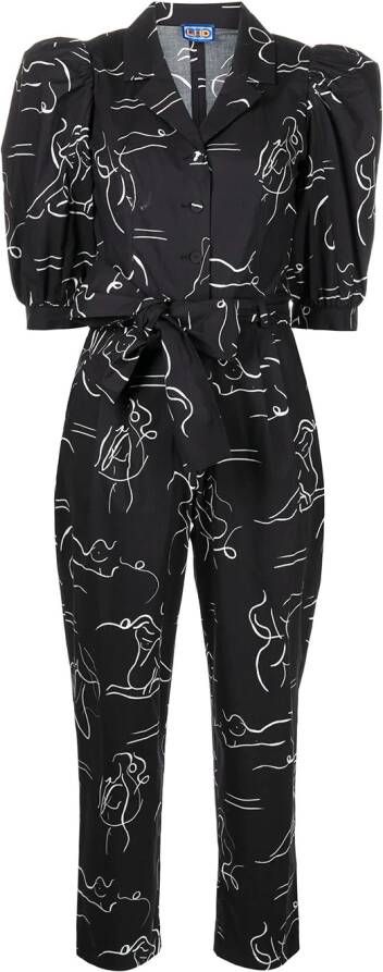 Lhd Jumpsuit met print Zwart