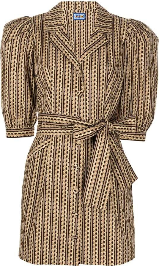 Lhd Jurk met print Bruin