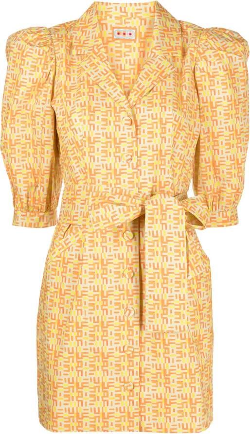 Lhd Jurk met print Geel