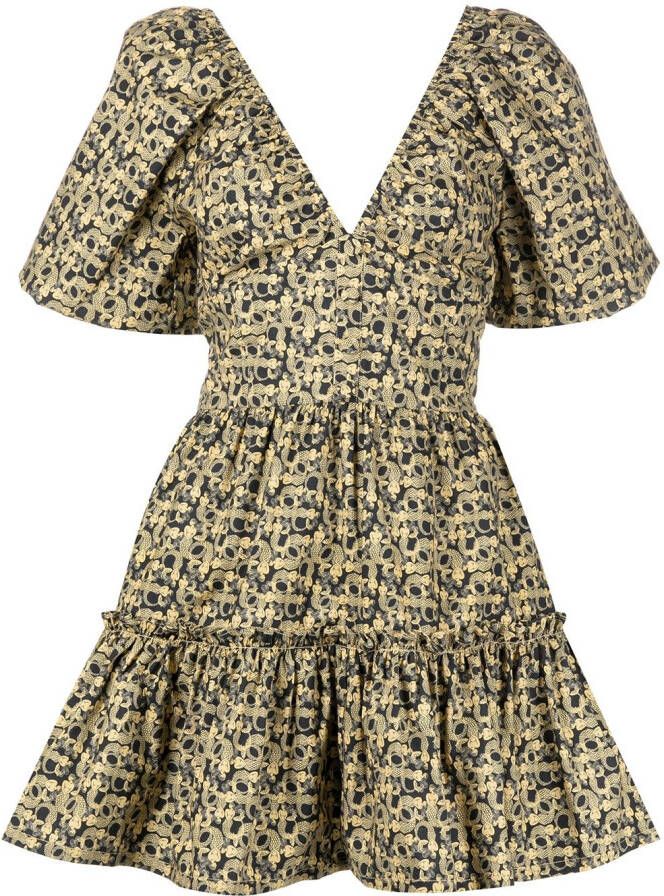 Lhd Rok met ruche afwerking Beige