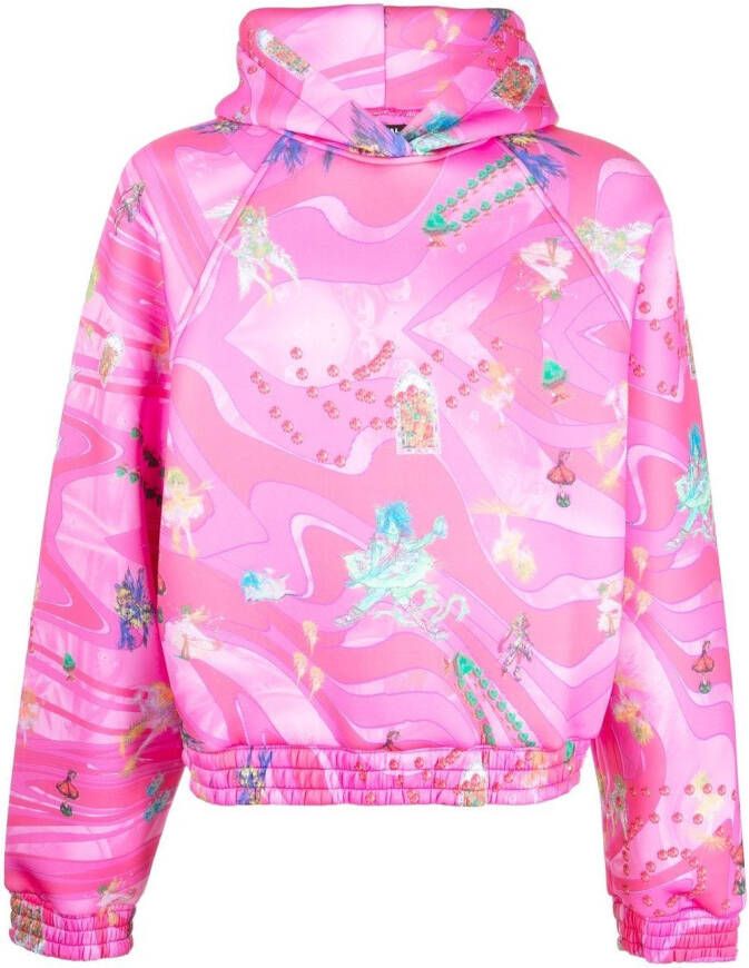 Liberal Youth Ministry Hoodie met grafische print Roze
