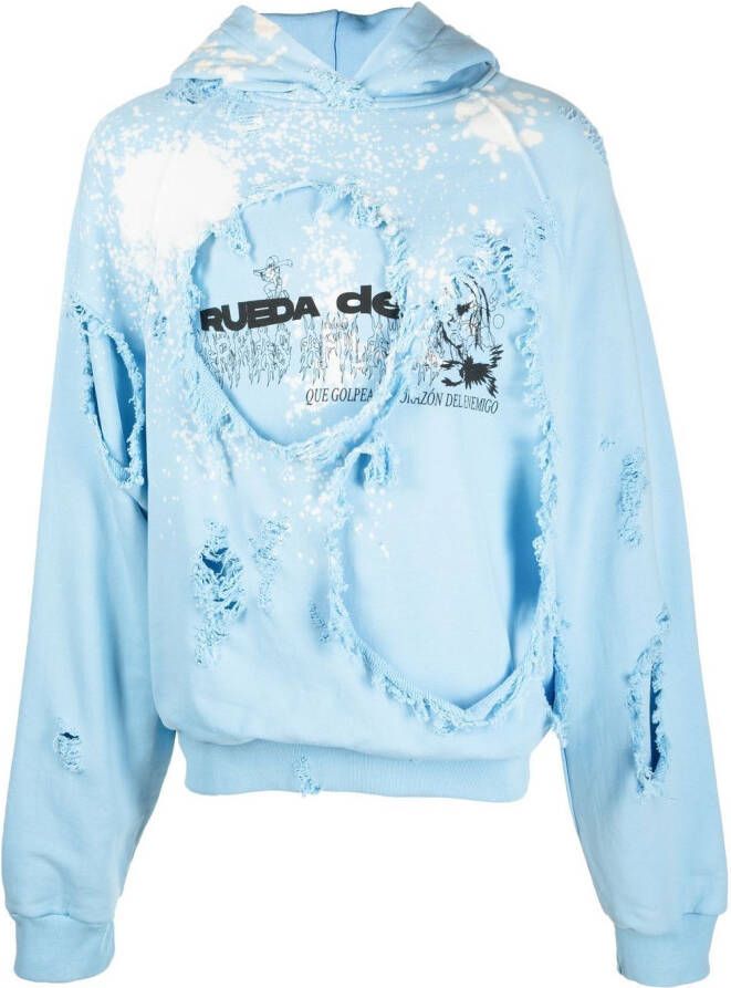 Liberal Youth Ministry Hoodie met tekst Blauw