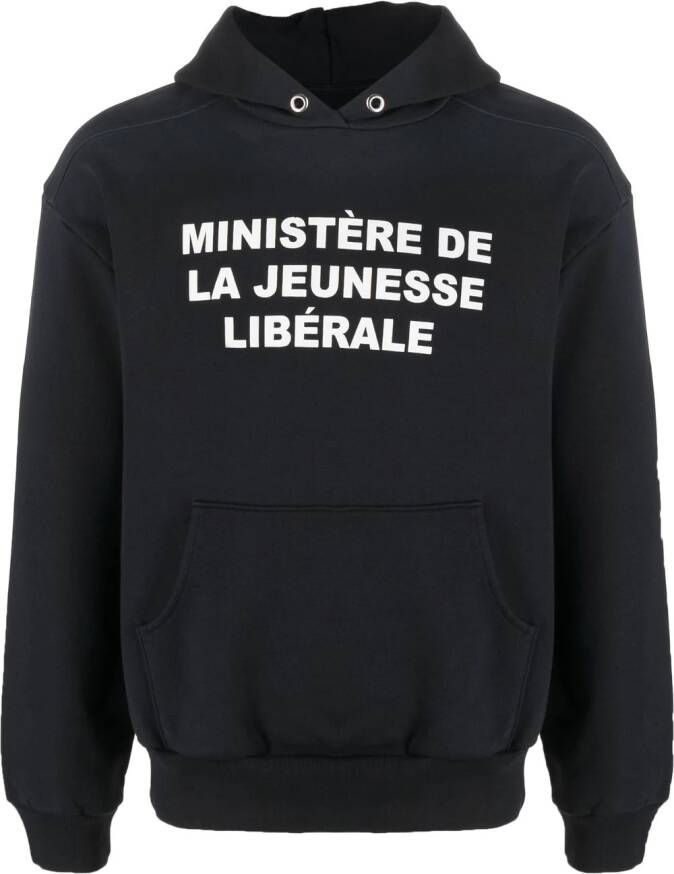Liberal Youth Ministry Hoodie met logoprint 01 BLACK