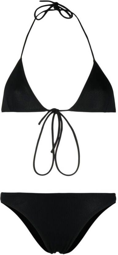 LIDO Ribgebreide bikini Zwart