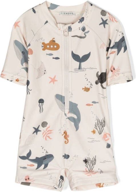Liewood Romper van gerecycled polyester Beige
