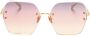 Linda Farrow K Ikonik 2.0 onnebril met oversized montuur Goud - Thumbnail 1
