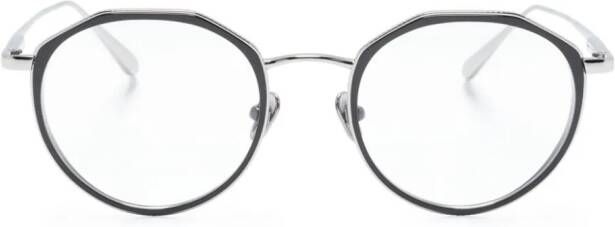 Linda Farrow Cesar bril met rond montuur Zwart