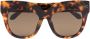 Linda Farrow Dunaway zonnebril met oversized montuur Beige - Thumbnail 1