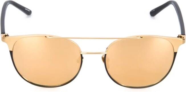 Linda Farrow mirrored sunglasses Metallic
