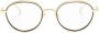 Linda Farrow Moss bril met rond montuur Goud - Thumbnail 1
