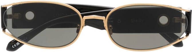 Linda Farrow Shelby LFL 1157 C1 zonnebril Zwart