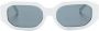 Linda Farrow x Attico Irene zonnebril met zeshoekig montuur Wit - Thumbnail 1