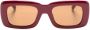 Linda Farrow x The Attico Marfa zonnebril met rechthoekig montuur Rood - Thumbnail 1
