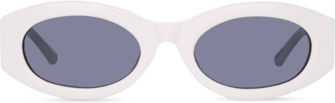 Linda Farrow x zonnebril met vierkant montuur Wit