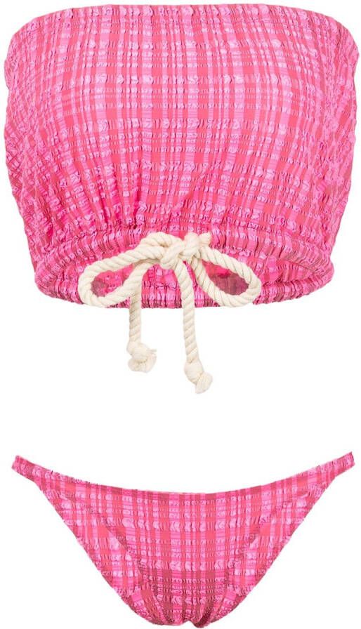 Lisa Marie Fernandez Bikini met trekkoord Roze