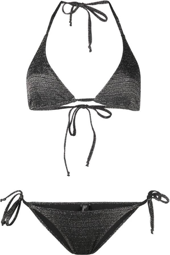 Lisa Marie Fernandez Lurex bikini Zwart