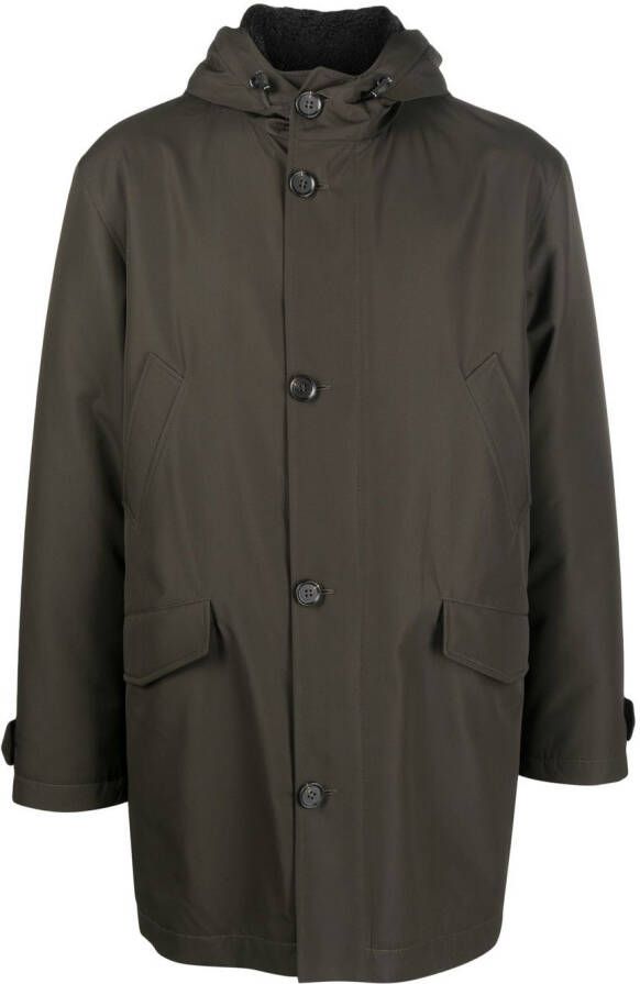 Liska Jas met capuchon Groen
