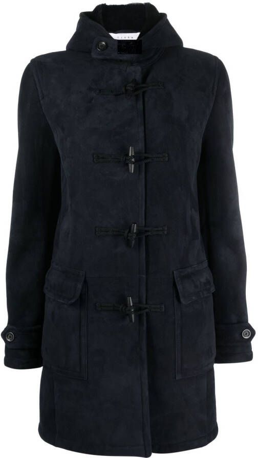 Liska Donsjas gevoerd met imitatiebont Zwart