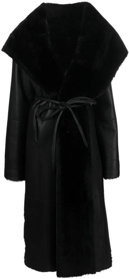 Liska Lammy coat Zwart