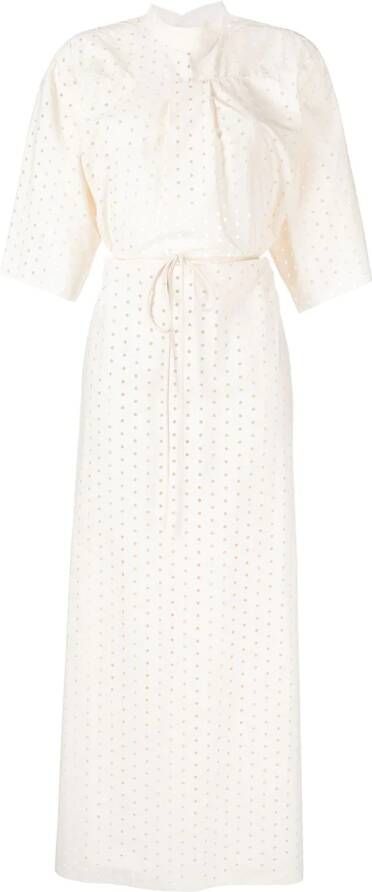 LITKOVSKA Geperforeerde midi-jurk Wit