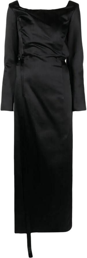 Litkovskaya Maxi-jurk met veters Zwart