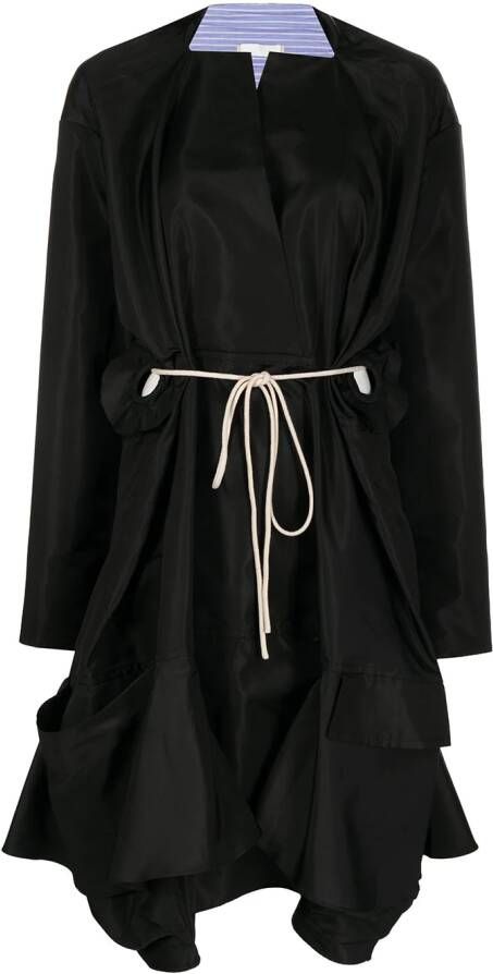 Litkovskaya Midi-jurk met dubbele rok Zwart
